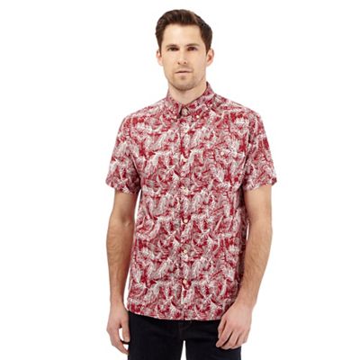 Hammond & Co. by Patrick Grant Big and tall red fern print shirt